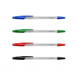 Set di 4 penne a sfera ErichKrause R-301 Stick Classic 1.0 colore inchiostro: blu, nero, rosso, verde (in busta) Set di 4 penne a sfera ErichKrause R-301 Stick Classic 1.0 colore inchiostro: blu, nero, rosso, verde (in busta)