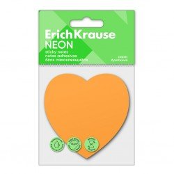 Post-it Sticky notes ErichKrause Neon, Cuore, 50 fogli, Arancione Post-it Sticky notes ErichKrause Neon, Cuore, 50 fogli, Arancione
