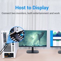 Adattatore HDMI Femmina a DVI (24+1) Maschio Vention – Nero, 1080p, Plug & Play