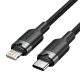 Cavo USB-C a Lightning 3A Vention Colore Nero 1 Metro – Ricarica rapida e trasferimento dati per dispositivi Apple