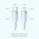 Cavo USB-C a Lightning 3A Vention Colore Nero 1 Metro – Ricarica rapida e trasferimento dati per dispositivi Apple