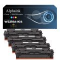 4 Toner per HP W2210A 207A MCVP Nero + Colore CON CHIP Compatibile