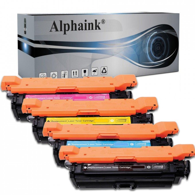 4 Toner Compatibili con HP CE250X CE251A CE252A CE253A