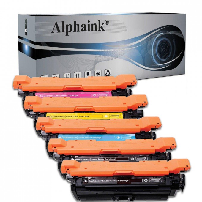 5 Toner Compatibili con HP 2x CE250X CE251A CE252A CE253A 