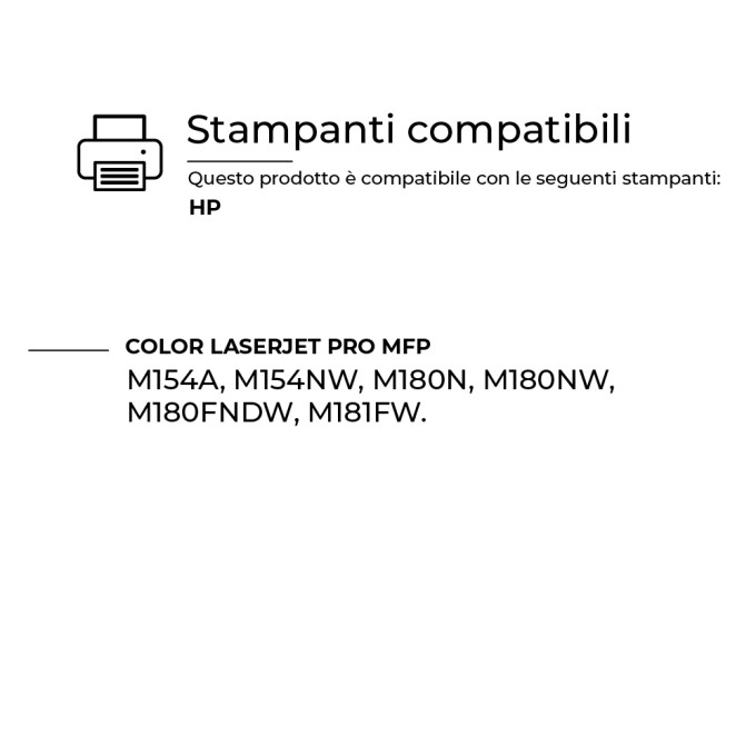 2 Toner ad Alta Capacità Compatibili per HP CF530X 205X Nero 2 Toner ad Alta Capacità Compatibili per HP CF530X 205X Nero