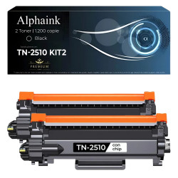 2 Toner Brother TN-2510 Nero CON CHIP Compatibile