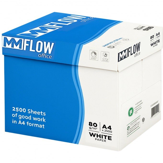 Carta A4 80 gr MM FLOW OFFICE - 5 Risme Per Stampante, Ufficio, Fotocopie, Multiuso - Bianca Carta A4 80 gr MM FLOW OFFICE - 5 Risme Per Stampante, Ufficio, Fotocopie, Multiuso - Bianca
