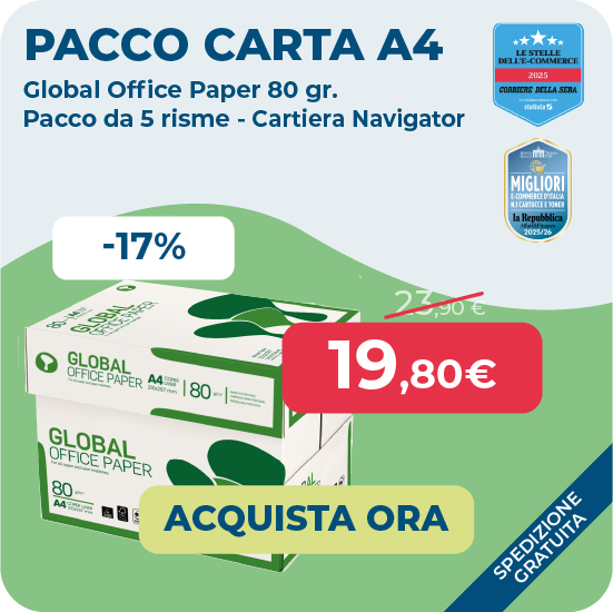Offerta sul Pacco di carta da 5 risme A4 Global Office Premium di Navigator