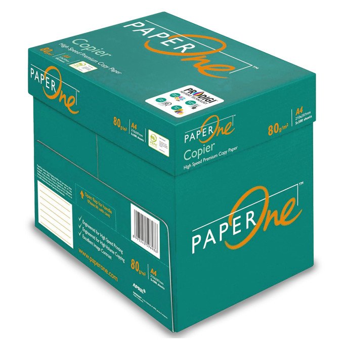 Carta A4 PaperOne Copier 80gr - 5 risme per fotocopie e stampe professionali Carta A4 PaperOne Copier 80gr - 5 risme per fotocopie e stampe professionali