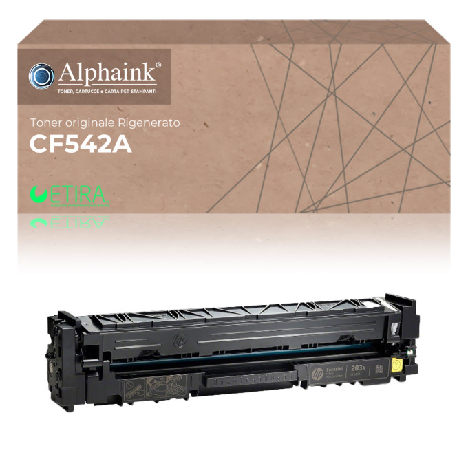 Toner Originale RIgenerato HP CF542A 203A Giallo Toner Originale RIgenerato HP CF542A 203A Giallo