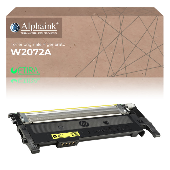 Toner Originale Rigenerato HP W2072A 117A Giallo Toner Originale Rigenerato HP W2072A 117A Giallo