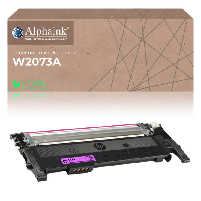 Toner Originale Rigenerato HP W2073A 117A Magenta Toner Originale Rigenerato HP W2073A 117A Magenta
