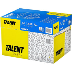 Talent Paper Carta A3 Premium 80gr - Confezione da 5 risme da 500 Fogli - bianca