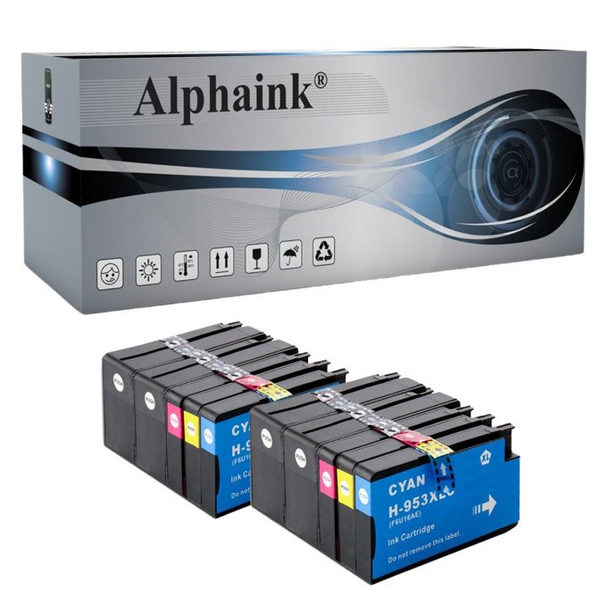 10 Cartucce HP 953XL 3HZ52AE Nero + Colore Compatibile 10 Cartucce HP 953XL 3HZ52AE Nero + Colore Compatibile