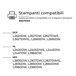 2 Toner Brother TN-2510 Nero CON CHIP Compatibile