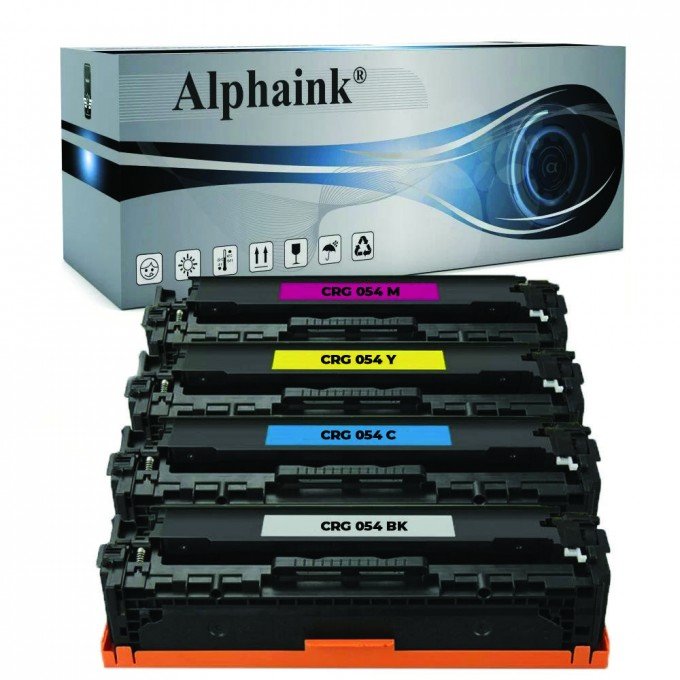 4 Toner Canon CRG - 054H Nero + Colore Compatibile