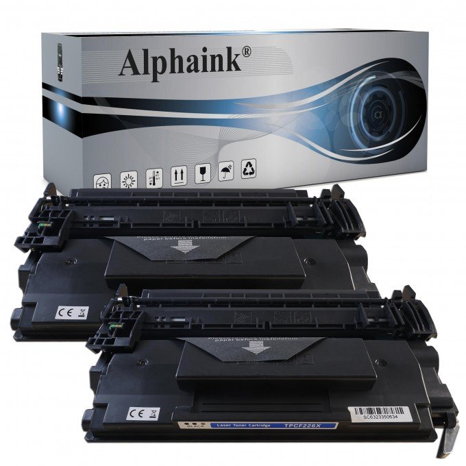 2 Toner HP CF226X 26X Nero Compatibili