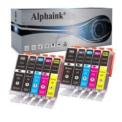 10 Cartucce Canon PGI550-CLI551 6496B005 Nero + Colore Compatibili