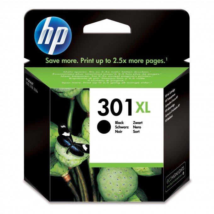 Cartuccia Hp 301XL-BK Nera originale