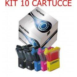  10 Cartucce Brother LC21-600 Nero + Colore Compatibili