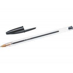 Confezione Originale Bic Cristal da 5 Penne a Sfera - Punta Roller da 1,0 mm - Corsa 0,4 mm - Colore Nero