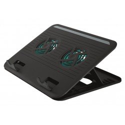 Base di raffreddamento USB Trust Cyclone per laptop fino a 16" - 2 ventole silenziose - 8 posizioni regolabili - Colore nero