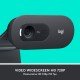 Logitech C505 Webcam HD 720p USB - Microfono a lungo raggio - Campo visivo diagonale 60° - Messa a fuoco fissa - Cavo da 2 m - Colore Nero