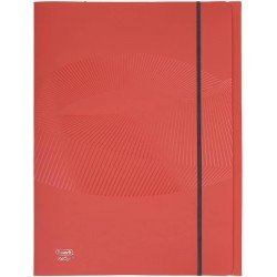 Favorit Cartella 3 Lembi con Elastico Osmose, 24 x 33 Cm, Dorso 0-1 Cm, Polipropilene Opaco Riciclato, Certificazione Blu Angel, Rosso