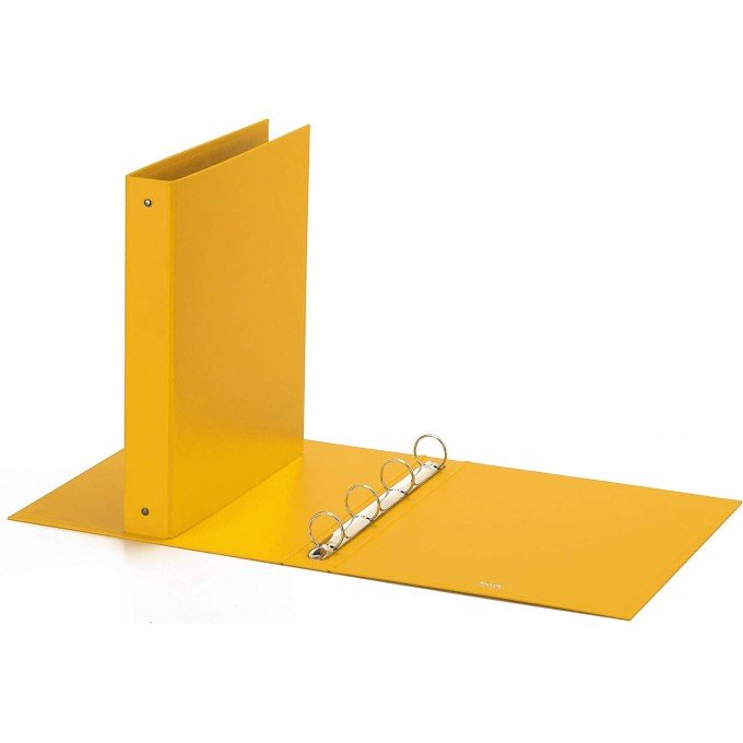 Favorit Raccoglitore, 22 x 30 cm, 4 Anelli Tondi da 30 mm, Giallo
