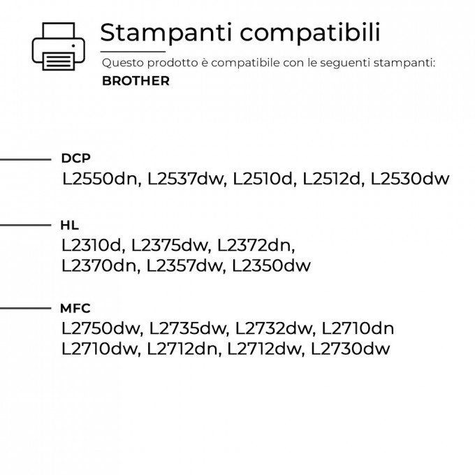 40 Risme di carta A4 + 8 Toner Brother TN-2420 + 2 Tamburo DR2400