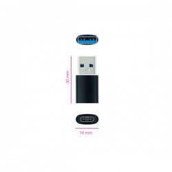 Adattatore Nanocable da USB-A 3.1 maschio a USB-C femmina