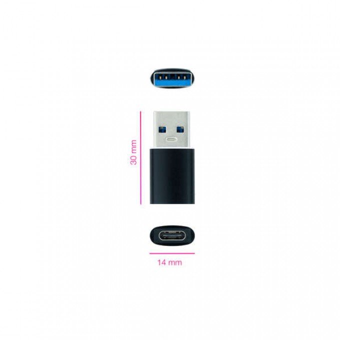 Adattatore Nanocable da USB-A 3.1 maschio a USB-C femmina