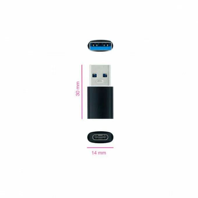 Adattatore Nanocable da USB-A 3.1 maschio a USB-C femmina
