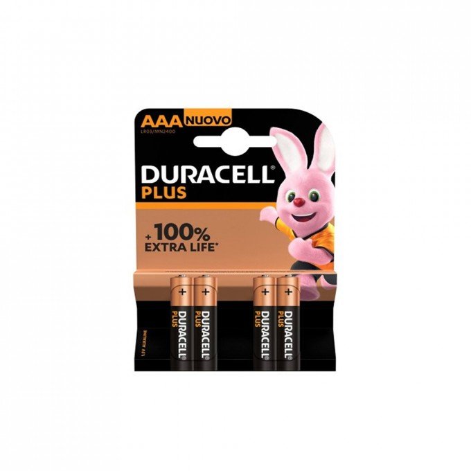 Duracell batterie alcaline AAA - LR03 1,5 V - MN2400B4 Plus Power