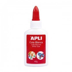 Colla bianca liquida Apli 40g - Applicatore a punta - Senza solventi e non tossico - Adatto per uso scolastico