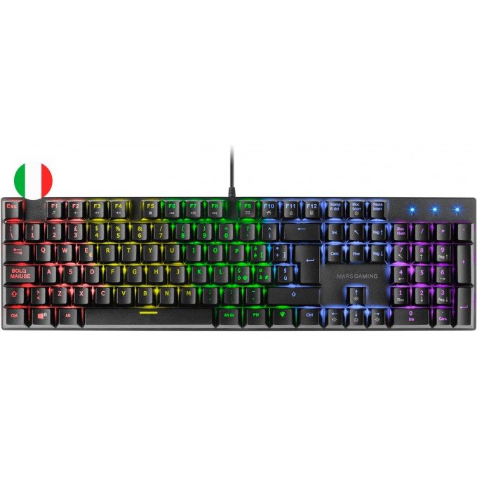 Tastiera Meccanica Mars Gaming MK422 RGB - Tecnologia Anti-Polvere- Tasti Ultra Resistenti