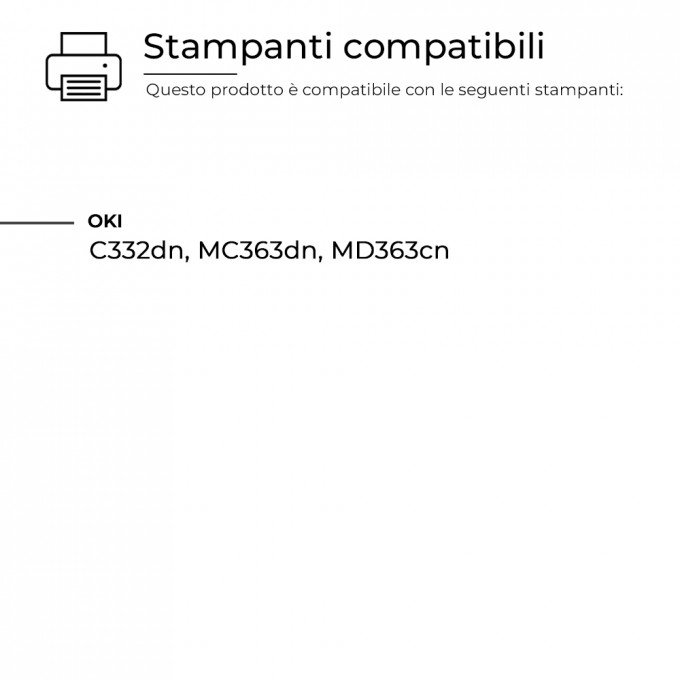 2 Toner OKI C332H-BK 46508712 Nero Compatibile