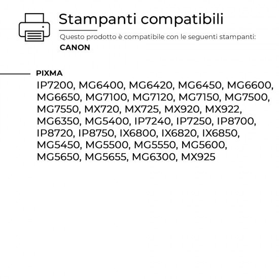 Cartuccia Canon CLI551-M 6510B001 Magenta  Compatibile