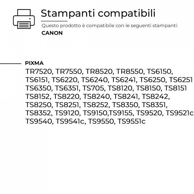 Cartuccia Canon CLI-581 XXL 1998C001 Nera Slim con CHIP Compatibile