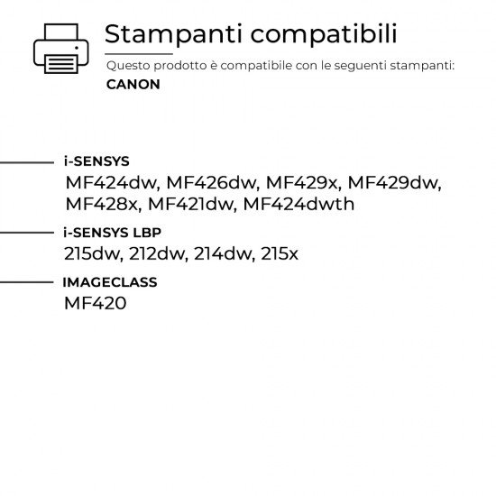 3 Toner Canon CRG-052A 2199C002 Nero Compatibile