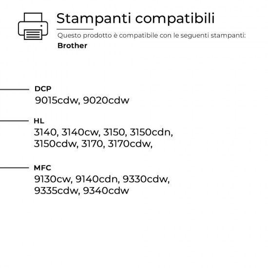 Tamburo Drum Brother DR-245-C Ciano Compatibile