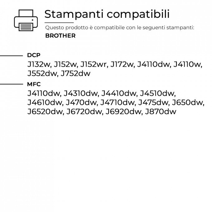 Cartuccia Brother LC123-Y LC121 Giallo Compatibile