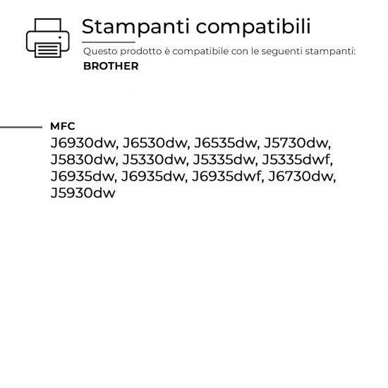 Cartuccia Brother LC-3219BK Nera Compatibile