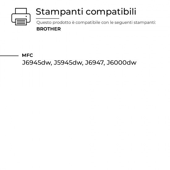 10 Cartucce Brother LC3237 Nero + Colore Compatibile