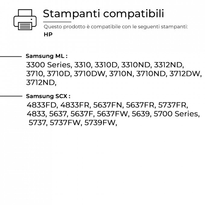 2 Toner Samsung MLT-D205L SU963A Nero Compatibili