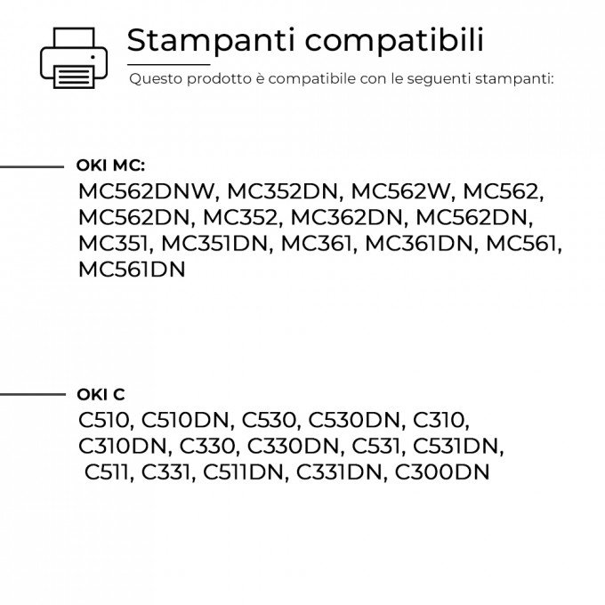 Toner OKI C310 BK 44469803 Nero Compatibile