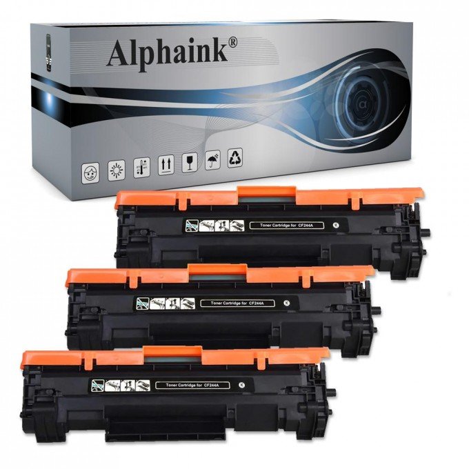 3 Toner HP CF244A 44A Nero Compatibili