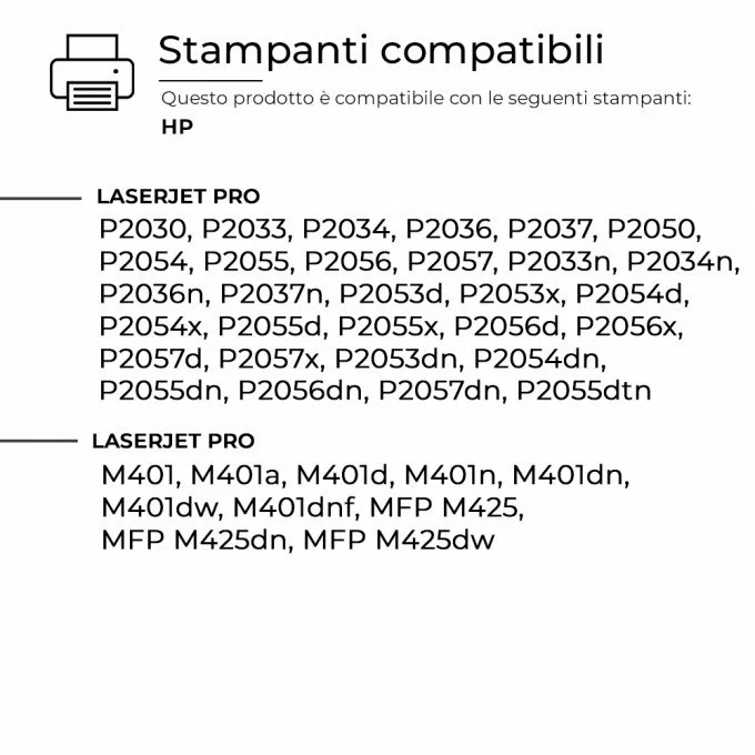 Toner HP CF280A-CE505A 80A 05A Nero Compatibile