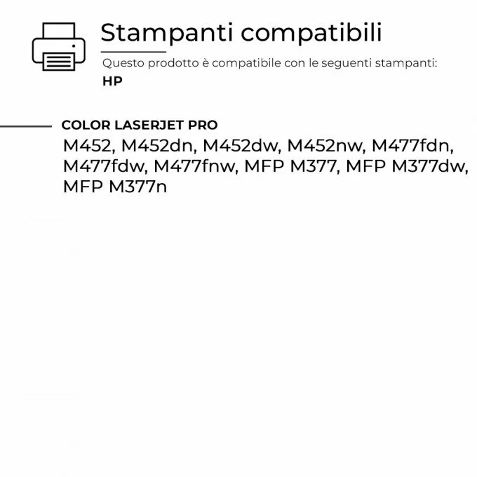 Toner HP CF411A 411A Ciano Compatibile