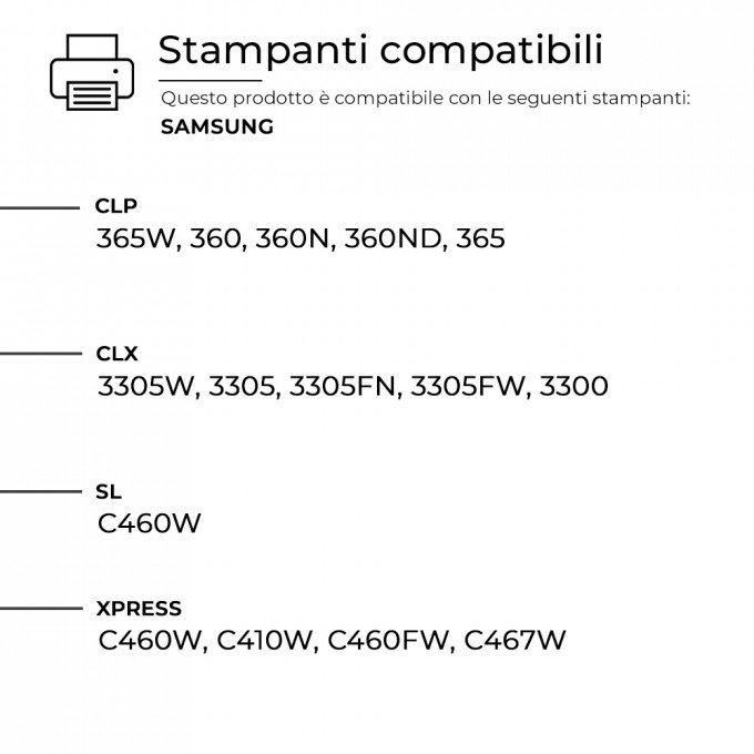 Toner Samsung CLT-K406S SU118A Nero Compatibile